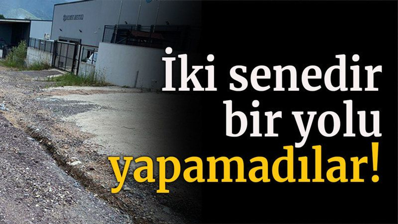İki senedir bir yolu yapamadılar!